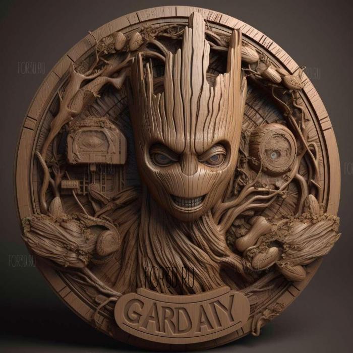 Guardians of the Galaxy Part 2 3 stl model for CNC
